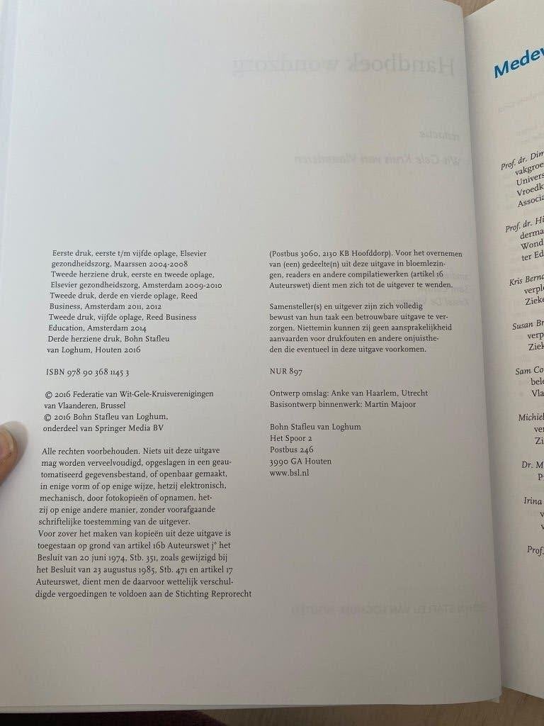handboek wondzorg, Boeken, Ophalen, Nieuw, Hogeschool