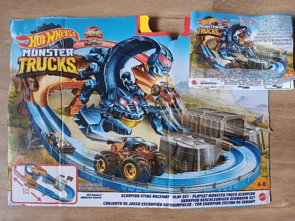 Hot Wheels monster trucks, Kinderen en Baby's, Speelgoed | Racebanen, Ophalen, Racebaan, Zo goed als nieuw, Hot Wheels