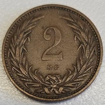 Hongarije : 2 Filler 1906 KM#481 Ref 16942, Postzegels en Munten, Ophalen of Verzenden, Hongarije, Losse munt