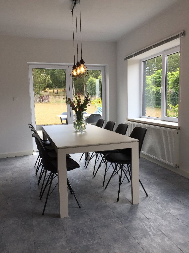 Eettafel Kyara van Recor + 8 stoelen, Ophalen, Gebruikt, 200 cm of meer, 50 tot 100 cm