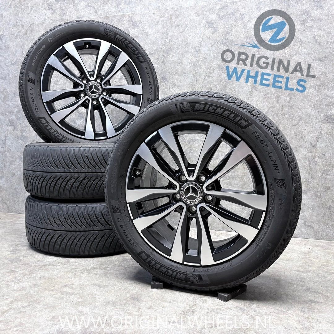 17 inch originele velgen + winterbanden MB C klasse W206, Gebruikt, -, -, Banden en Velgen