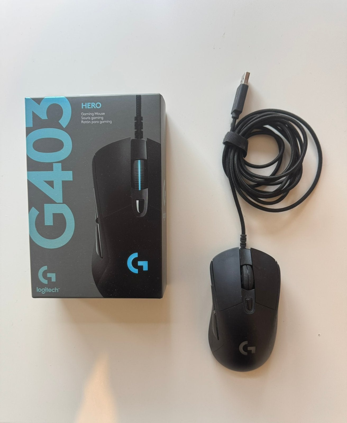 Logitech G403 Hero gaming muis, Computers en Software, Muizen, Rechtshandig, Muis, Gebruikt, Gaming muis