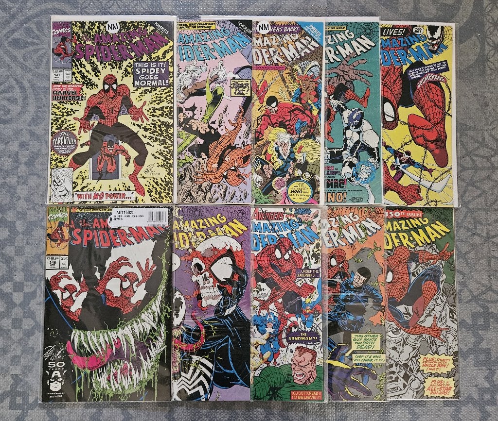 the Amazing Spider-Man (vol.1) #341-350 (1990), Enlèvement ou Envoi, Série complète ou Série, Utilisé, Amérique