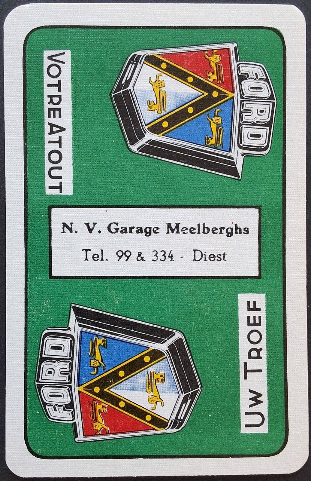 1 Speelkaart  Ford, Verzamelen, Ophalen of Verzenden