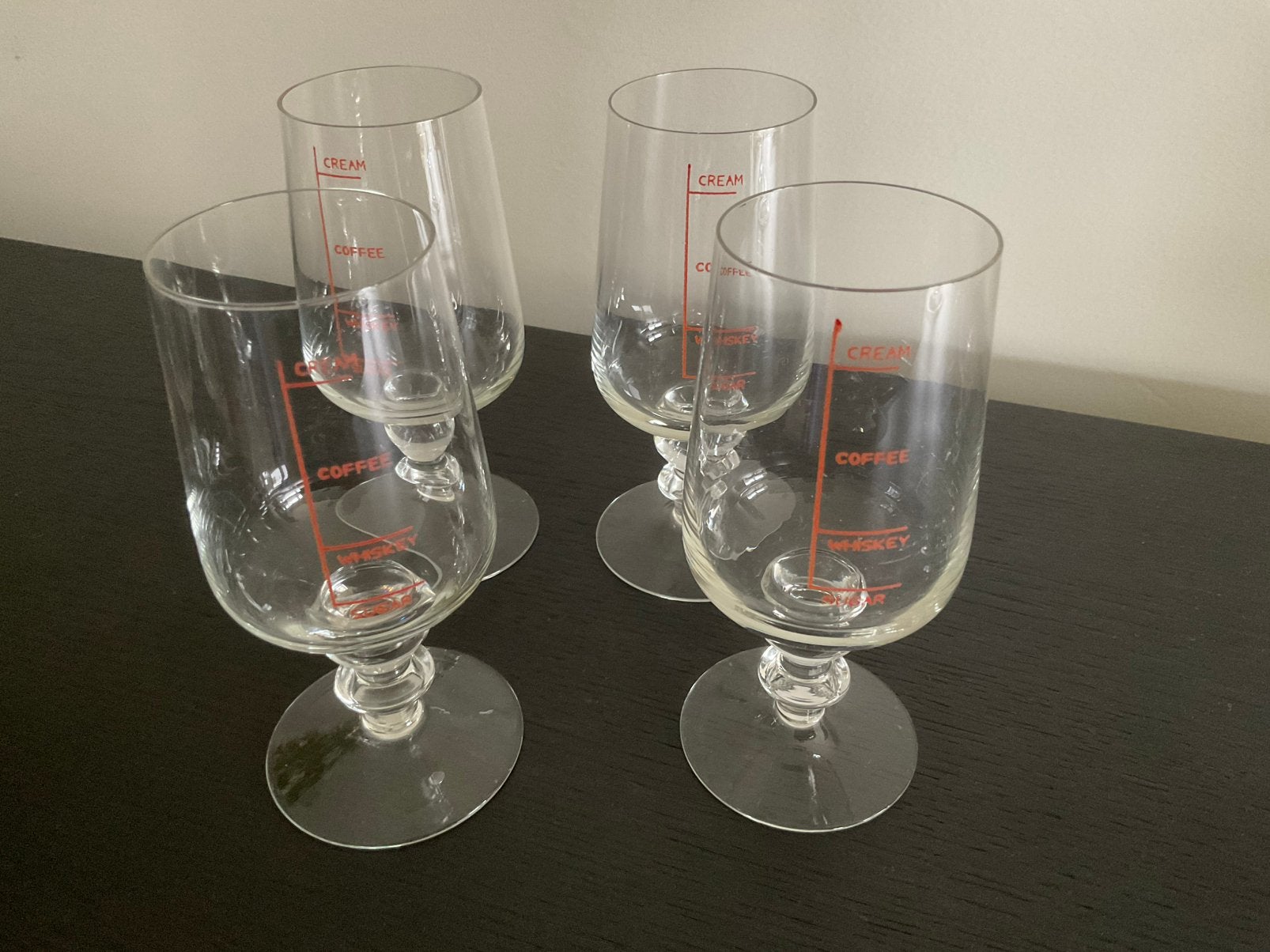 Vintage Irish Coffee glazen, Verzenden, Zo goed als nieuw