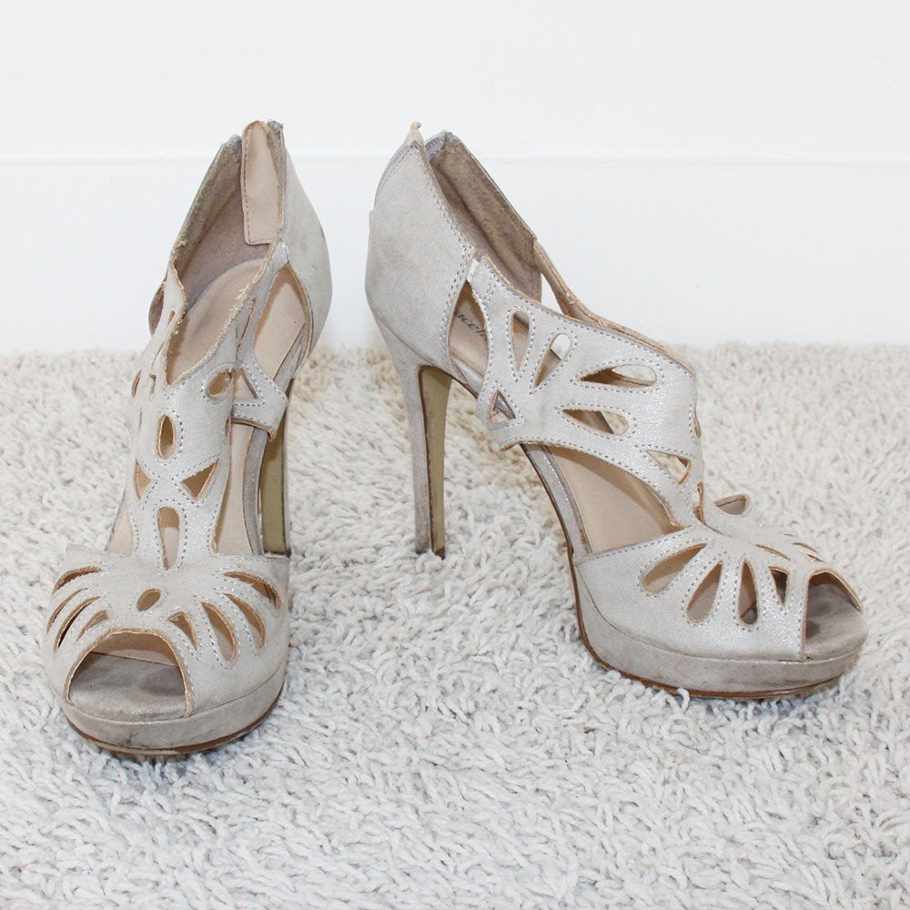 Prachtige Leren Graceland Sandalen s24 (Maat 38) € 30,-, Kleding | Dames, Beige, Zo goed als nieuw, Graceland, Sandalen of Muiltjes