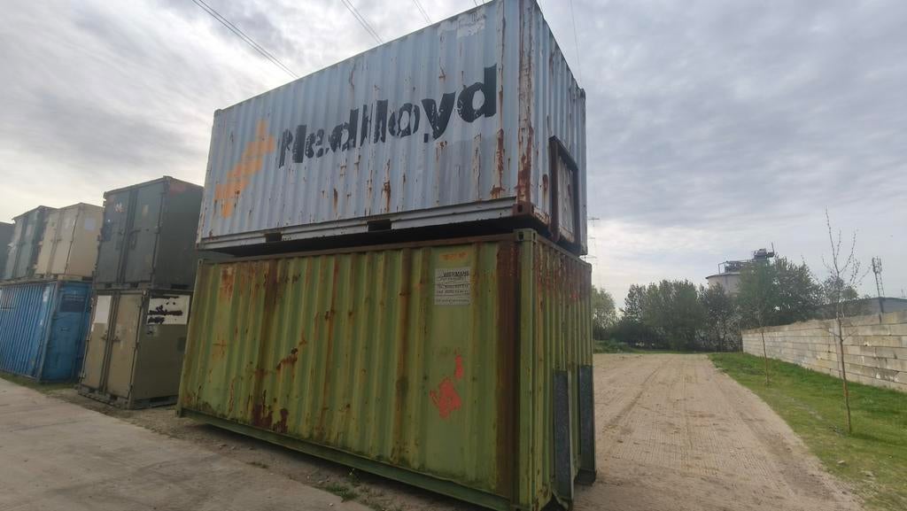 2x zeecontainer op slede, Zakelijke goederen, Ophalen