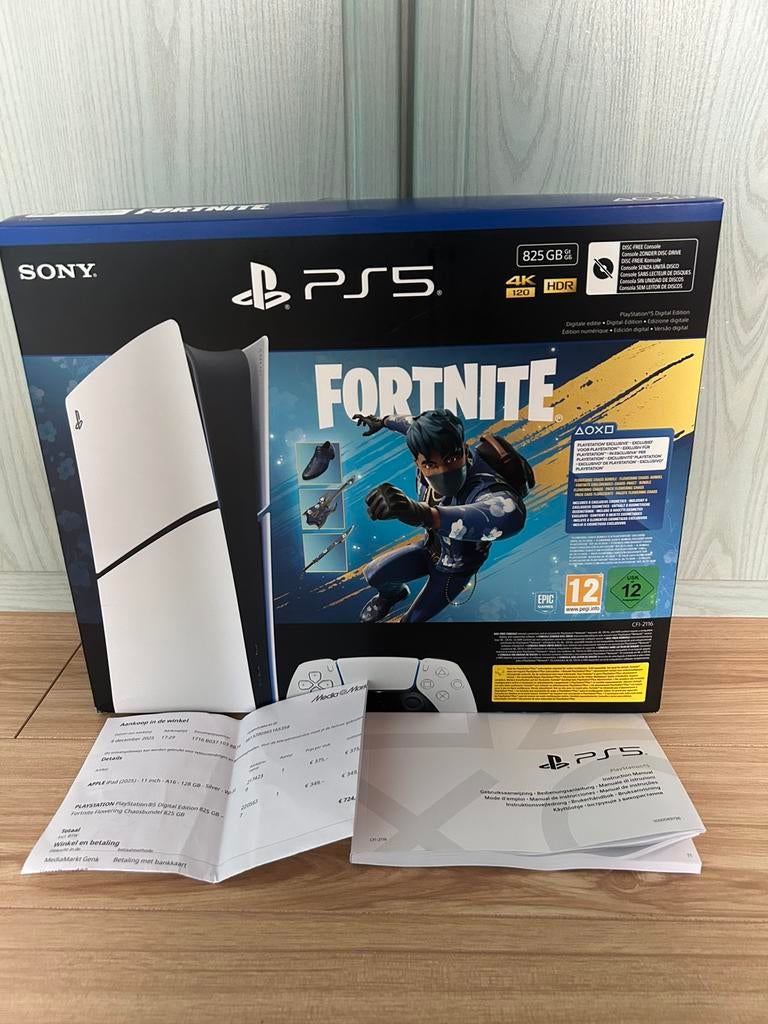 Playstation 5 Slim Digital 825gb - met samsung monitor, Games en Spelcomputers, Spelcomputers | Sony PlayStation 5, Nieuw, Playstation 5 Digital