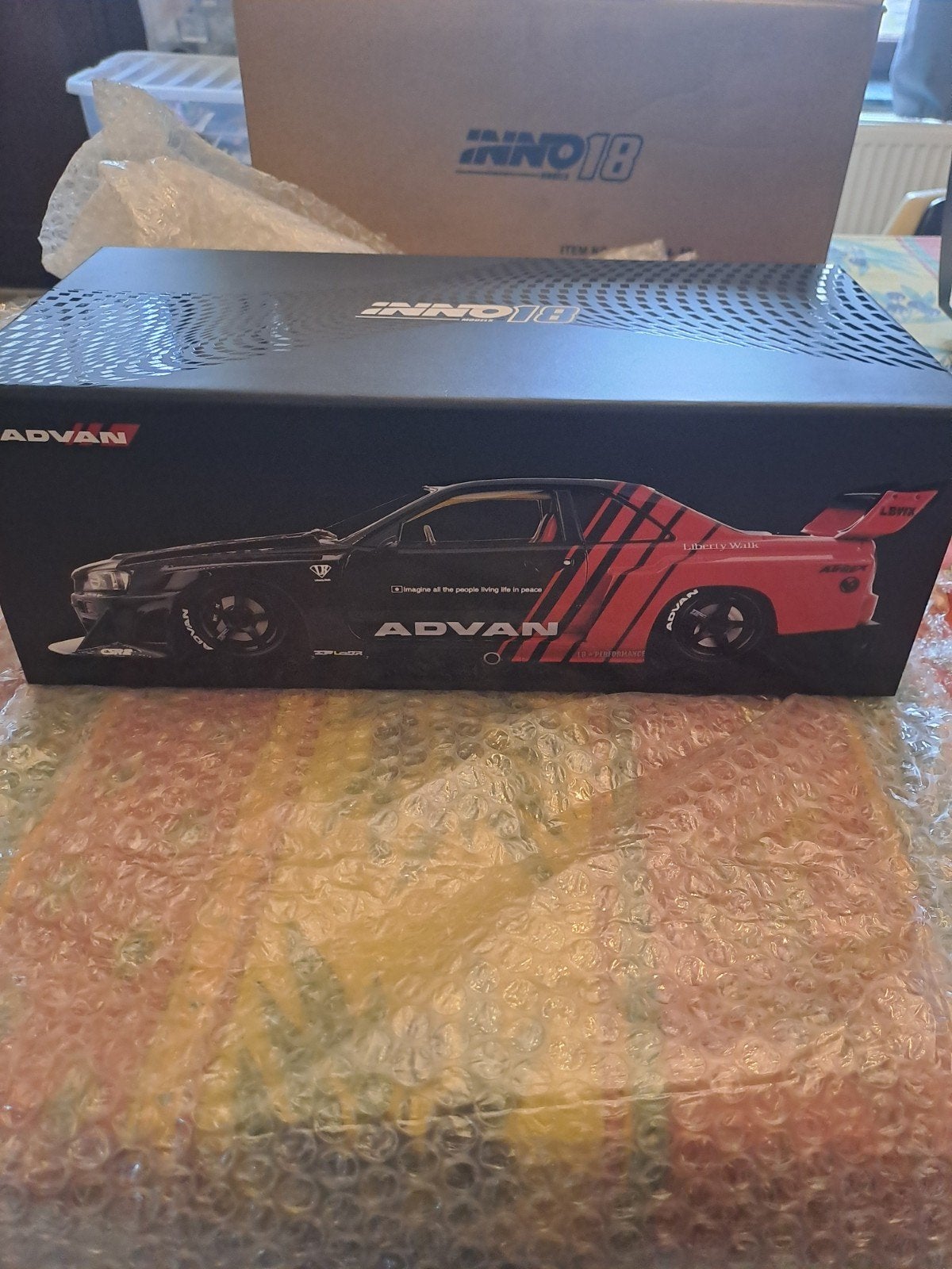 Nissan Skyline LBWK ER34 Super Silhouette Advan 1/18 Inno18, Hobby & Loisirs créatifs, Enlèvement ou Envoi, Neuf, Voiture, Autres marques