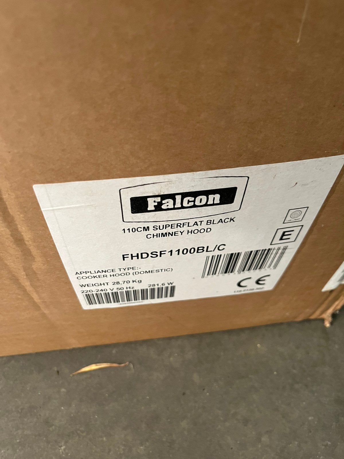 Falcon Super Flat 110 cm dampkap (FHDSF1100BL/C), Enlèvement, Comme neuf