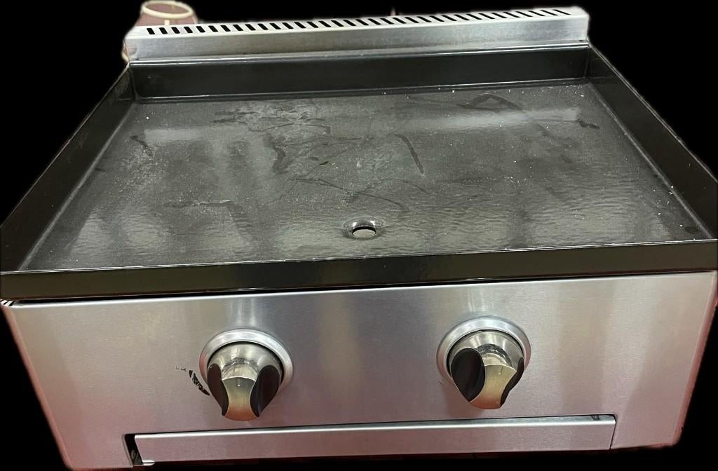 Matériel professionnelle inox Friteuse + Plaque de cuisson, Enlèvement, Utilisé