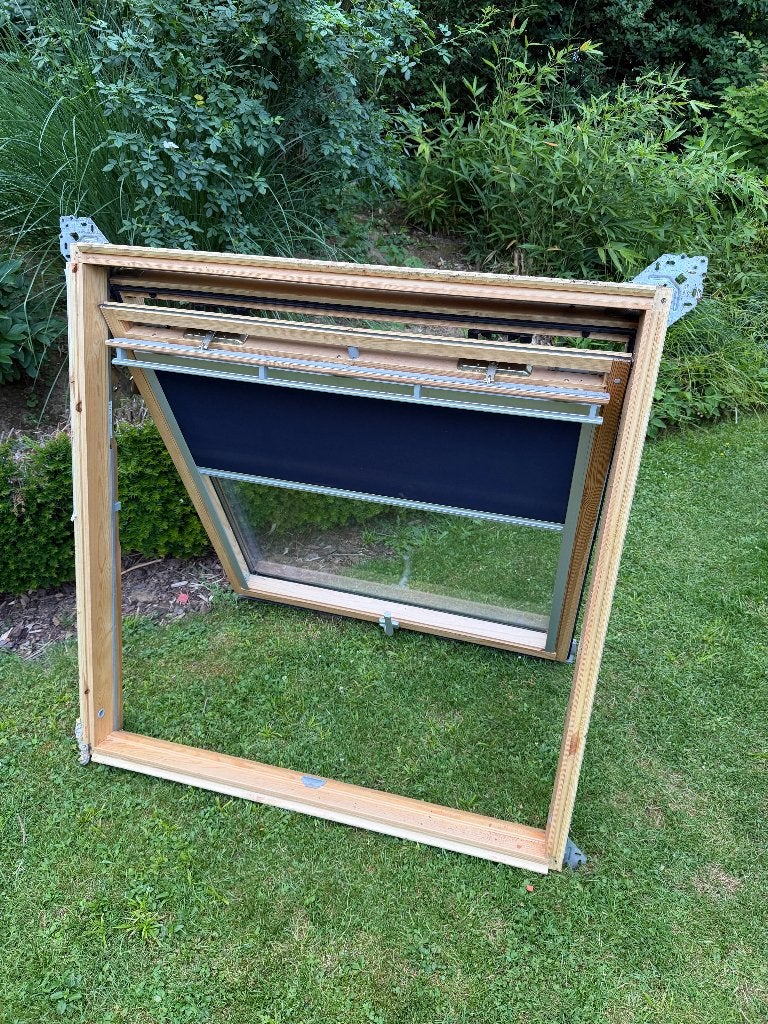Velux 114x118 finition 3059, Double vitrage, Enlèvement, Utilisé, 80 à 120 cm