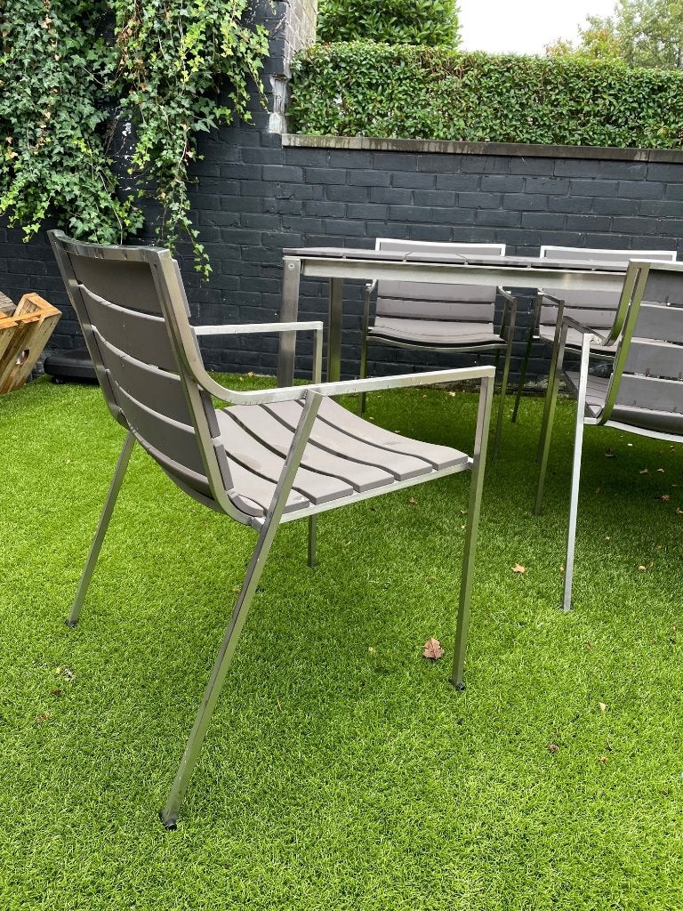 tuinstoel  van Coro inox en kunsthars bruin, Ophalen of Verzenden, Nieuw, Rvs, Stapelbaar
