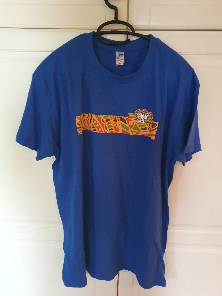 Reggae Geel T-shirt large, Ophalen of Verzenden, Nieuw, Maat 52/54 (L), Blauw
