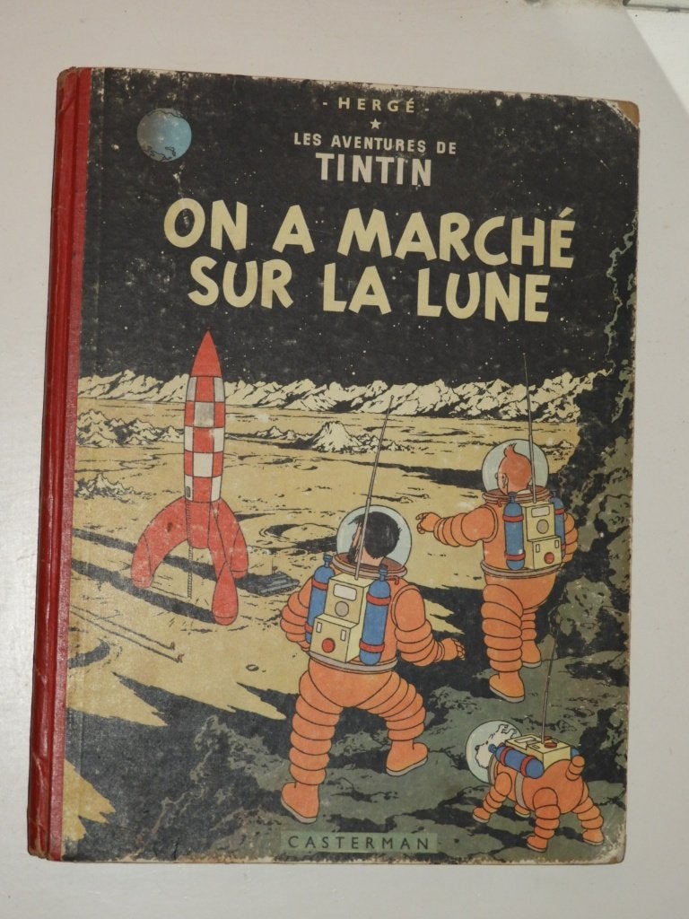 Tintin. On a Marché sur la Lune / EO, Eén stripboek, Ophalen of Verzenden, Gelezen, Hergé