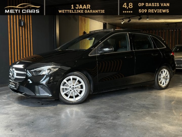 Mercedes-Benz B| Sensoren | Navi| Carplay| ACC| Pano| ..., Monovolume, 4 cilinders, Leder en Stof, Zwart