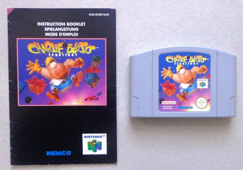 Charlie Blasts Territory voor de Nintendo 64 + boekje, Consoles de jeu & Jeux vidéo, Jeux | Nintendo 64, Enlèvement ou Envoi, Utilisé