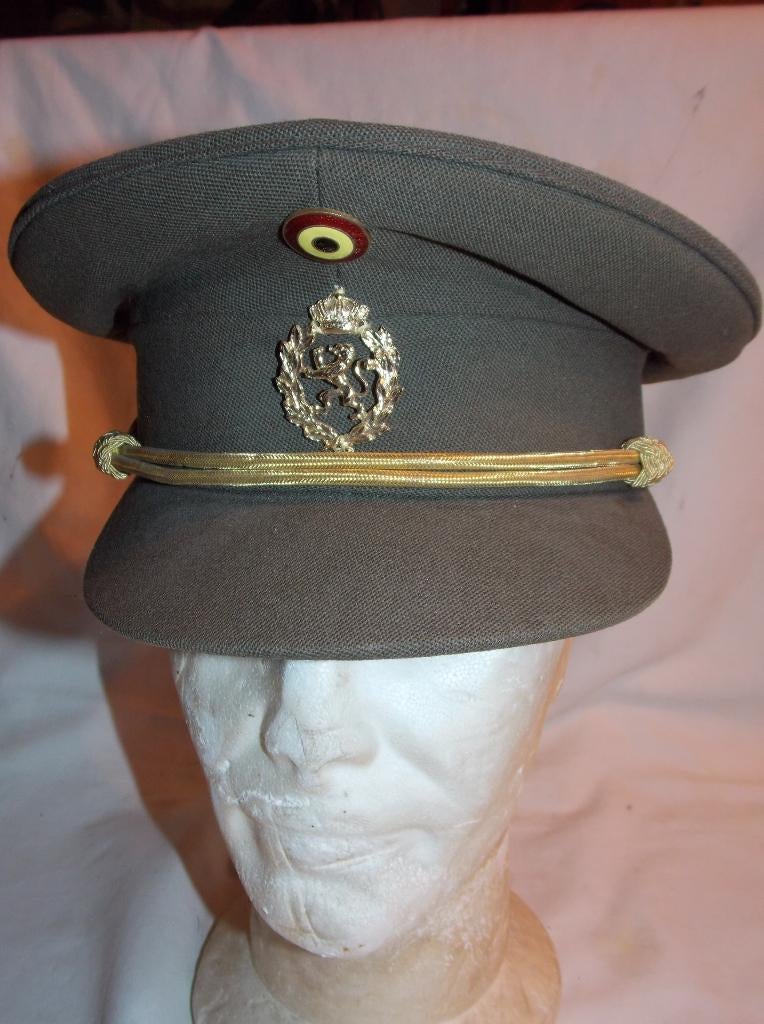 Force publique officier kepi  (Belgisch Congo), Verzamelen, Ophalen of Verzenden, Landmacht, Helm of Baret