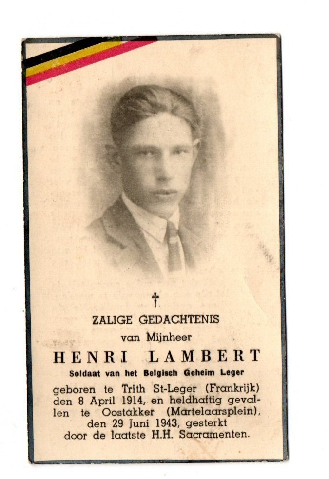 dp oorlogsslachtoffer verzet Oostwinkel + Oostakker 1943, Verzamelen, Ophalen of Verzenden, Overige soorten, Foto of Poster