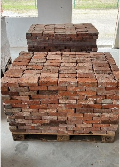 Oude bakstenen – partij per pallet, Doe-het-zelf en Bouw, Metselstenen, Ophalen, Gebruikt, Bakstenen