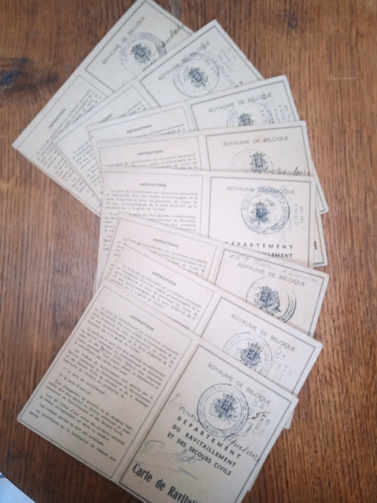 8 cartes de ravitaillement ww2
