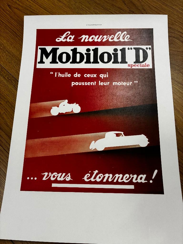 mobiloil reclame,oldtimer, Ophalen of Verzenden, Nieuw, Overige typen