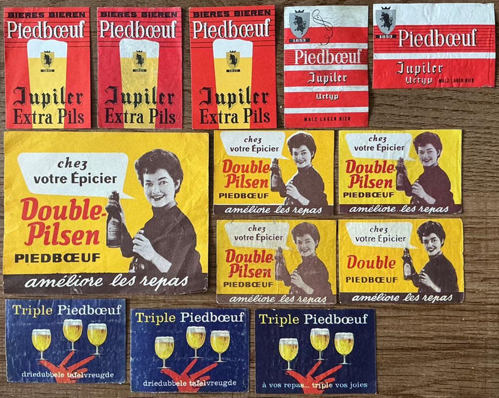 PILES/ÉTIQUETTES SUPPLÉMENTAIRES PIEDBOEUF/JUPILER, Collections, Enlèvement ou Envoi, Comme neuf, Autres types, Jupiler