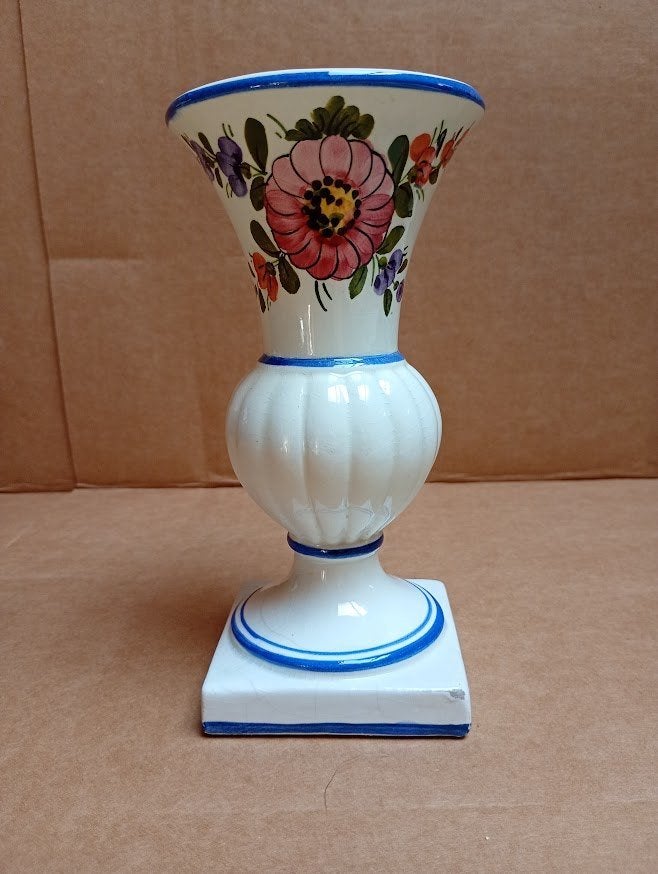 Vase à gobelet en faïence française Roullet Renoleau, Antiquités & Art, Enlèvement ou Envoi