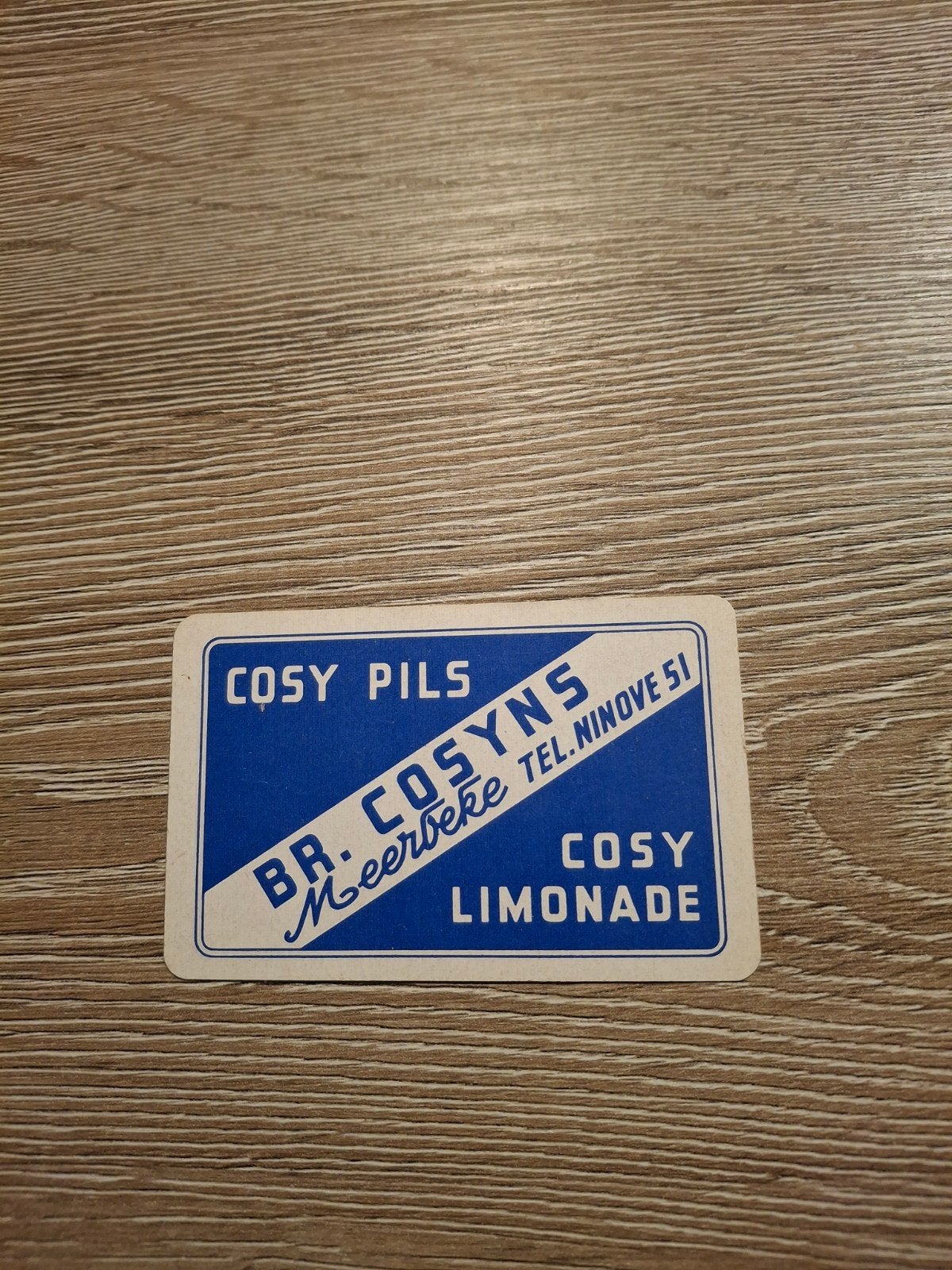 Oude speelkaart brouwerij cosyns meerbeke, Verzamelen, Ophalen of Verzenden