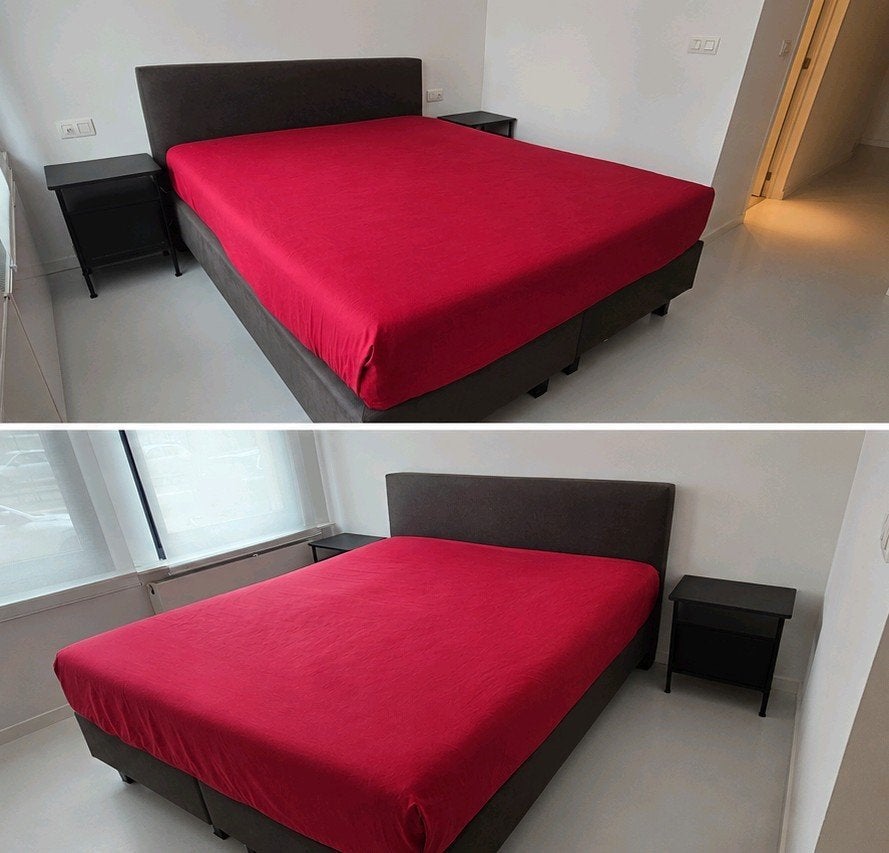 Boxpring met matras en een aantal kussens, Huis en Inrichting, Slaapkamer | Slaapbanken, Ophalen, 220 cm