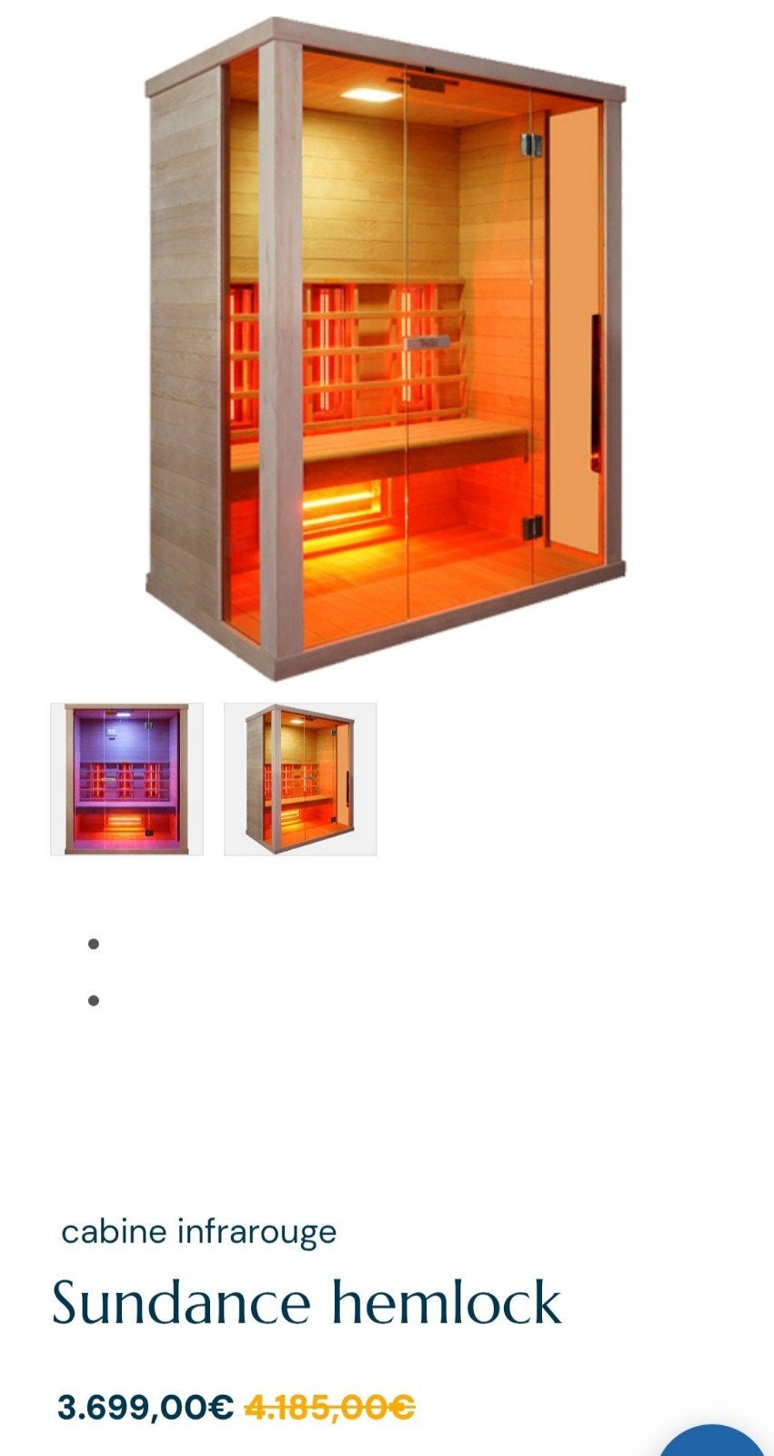 sauna infrarouge,, Enlèvement ou Envoi, Neuf, Infrarouge, Sauna complet
