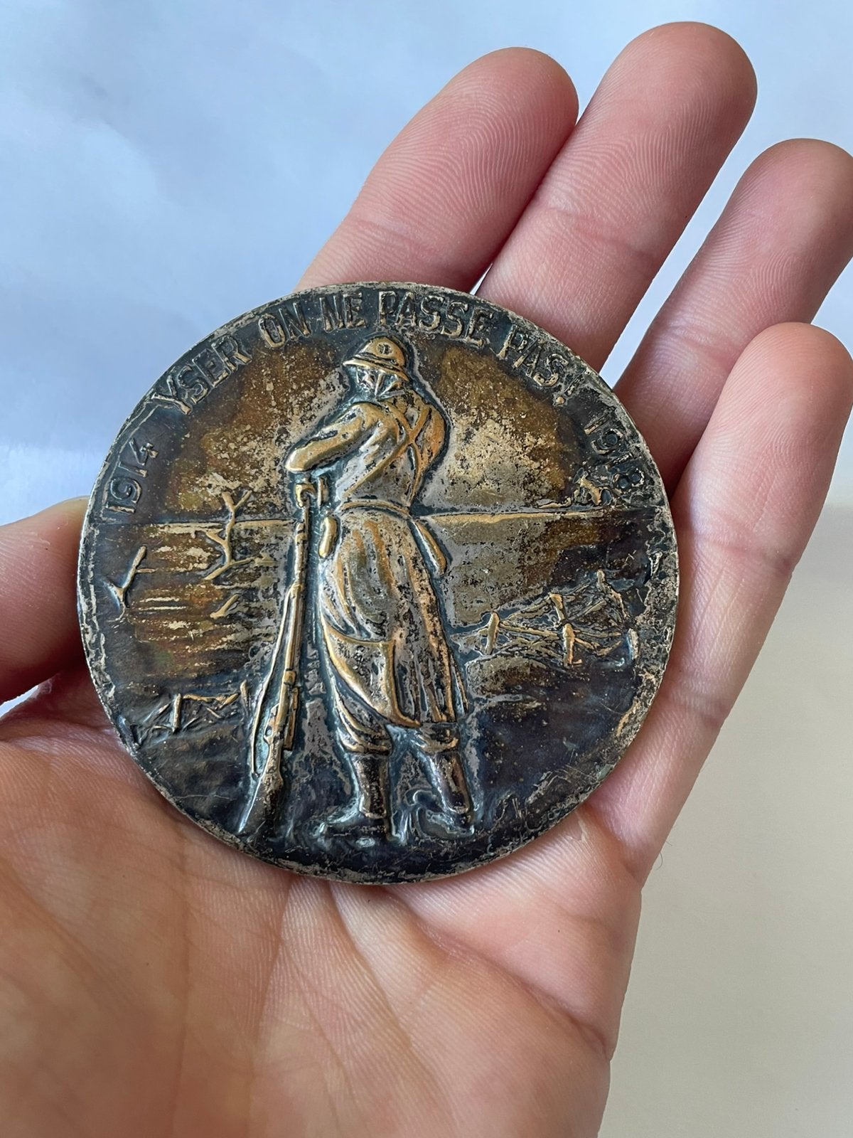 Medaille carte du feu zilver argent, Collections, Enlèvement ou Envoi