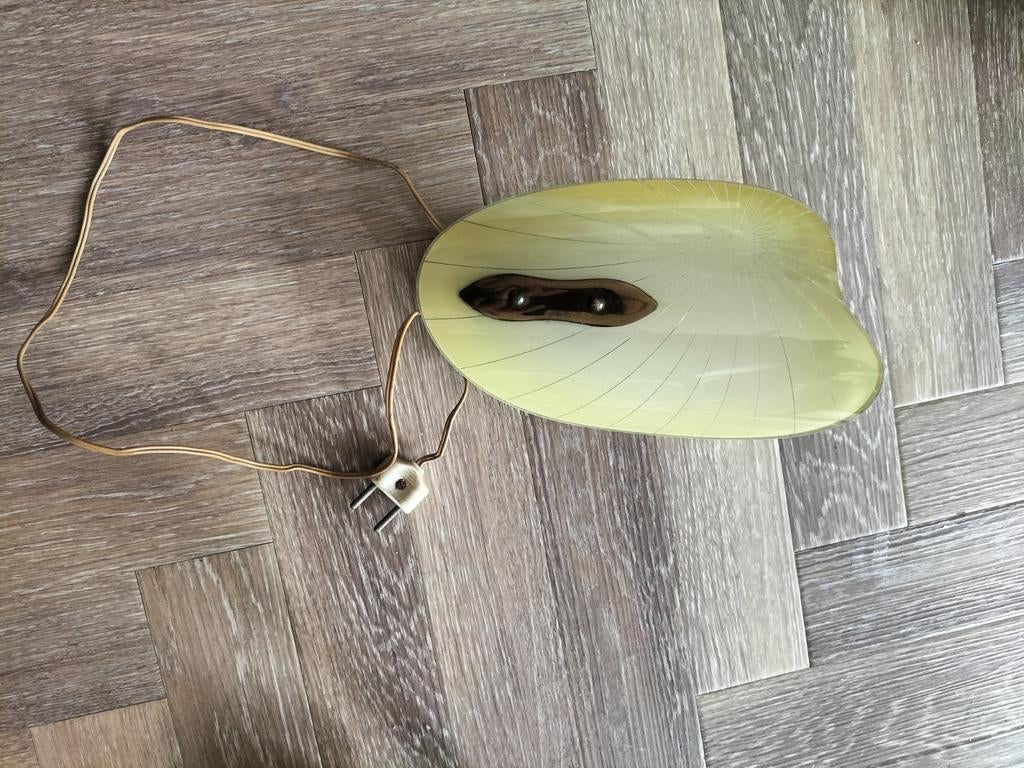 Belle lampe murale vintage - Années 50/60 - Verre, Enlèvement ou Envoi