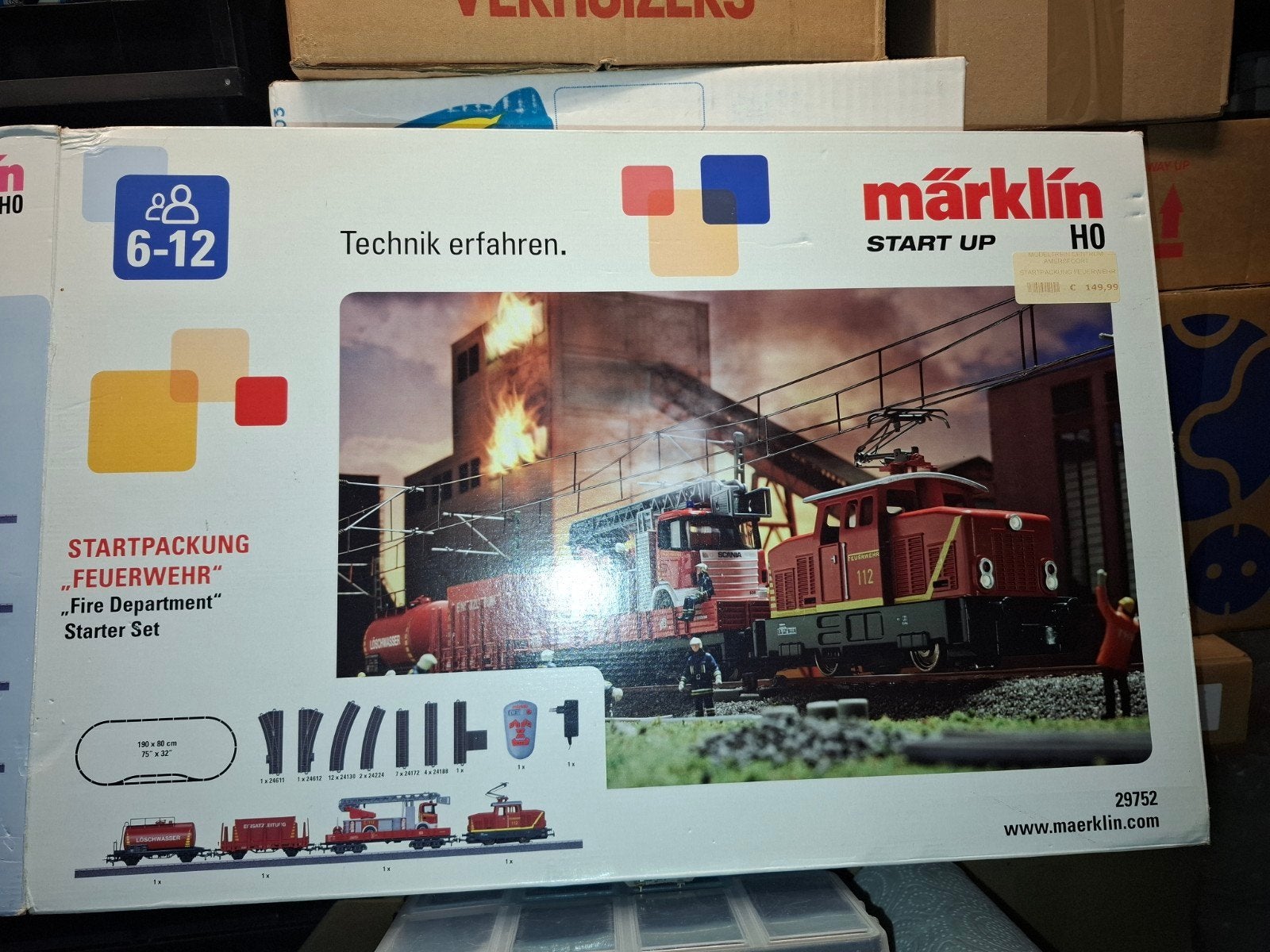 Marklin digitaal brandweer set met uitbreiding in ho, Ophalen of Verzenden, Rails