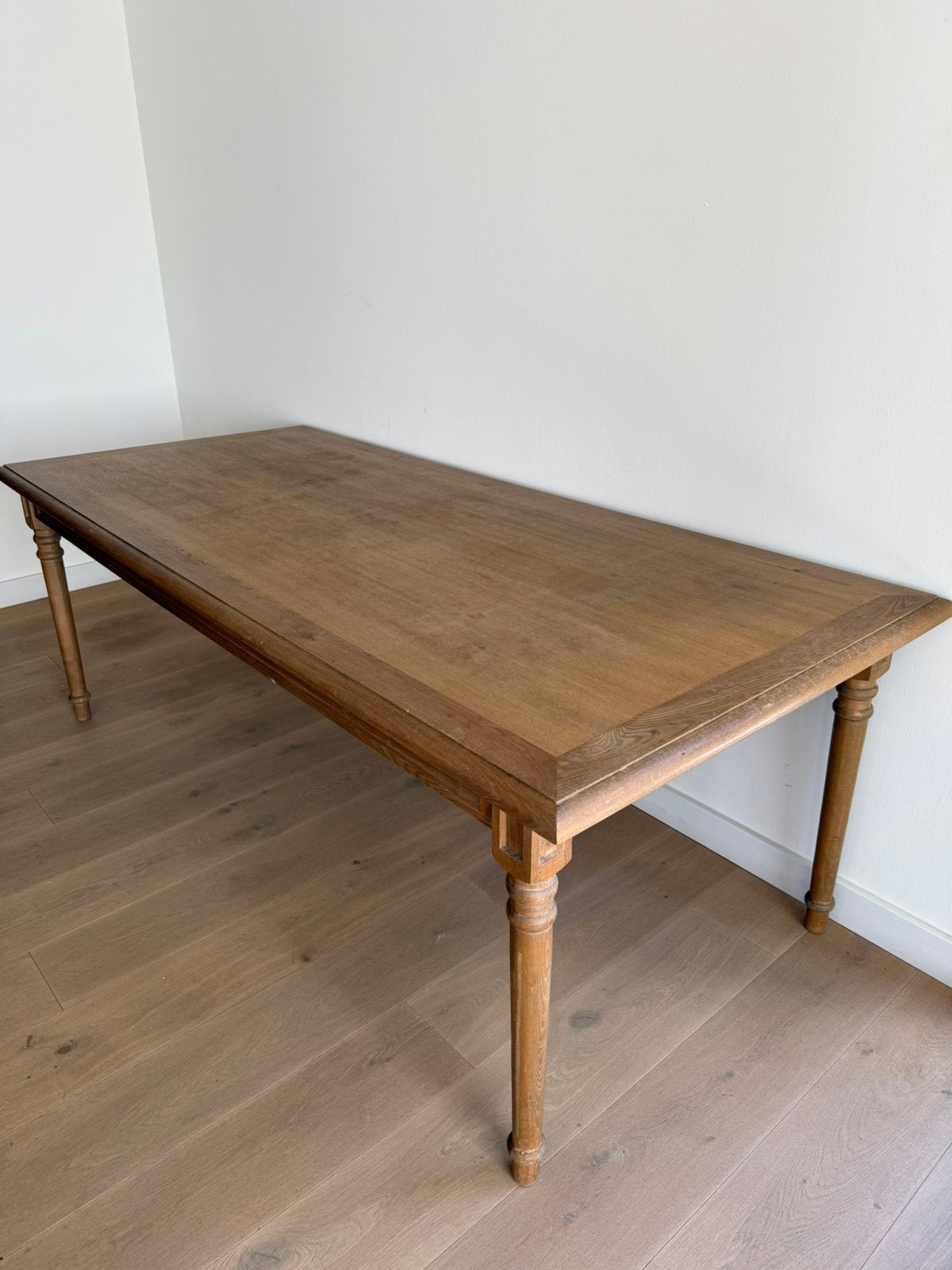 Vol eiken tafel 220 x 100 Landelijke stijl, Enlèvement, Utilisé