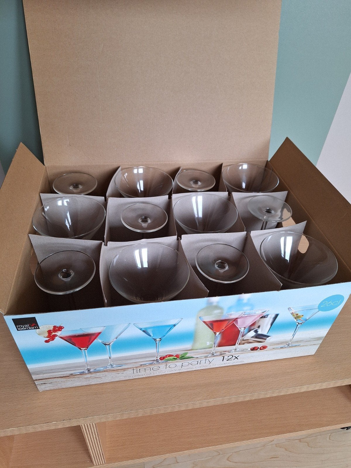 12 cocktail glazen, Ophalen of Verzenden