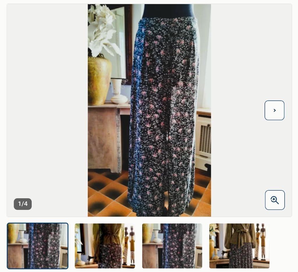 Jupe longue à motif floral, fendue et boutonnée neuve, Neuf, Taille 38/40 (M), Enlèvement ou Envoi, Autres couleurs