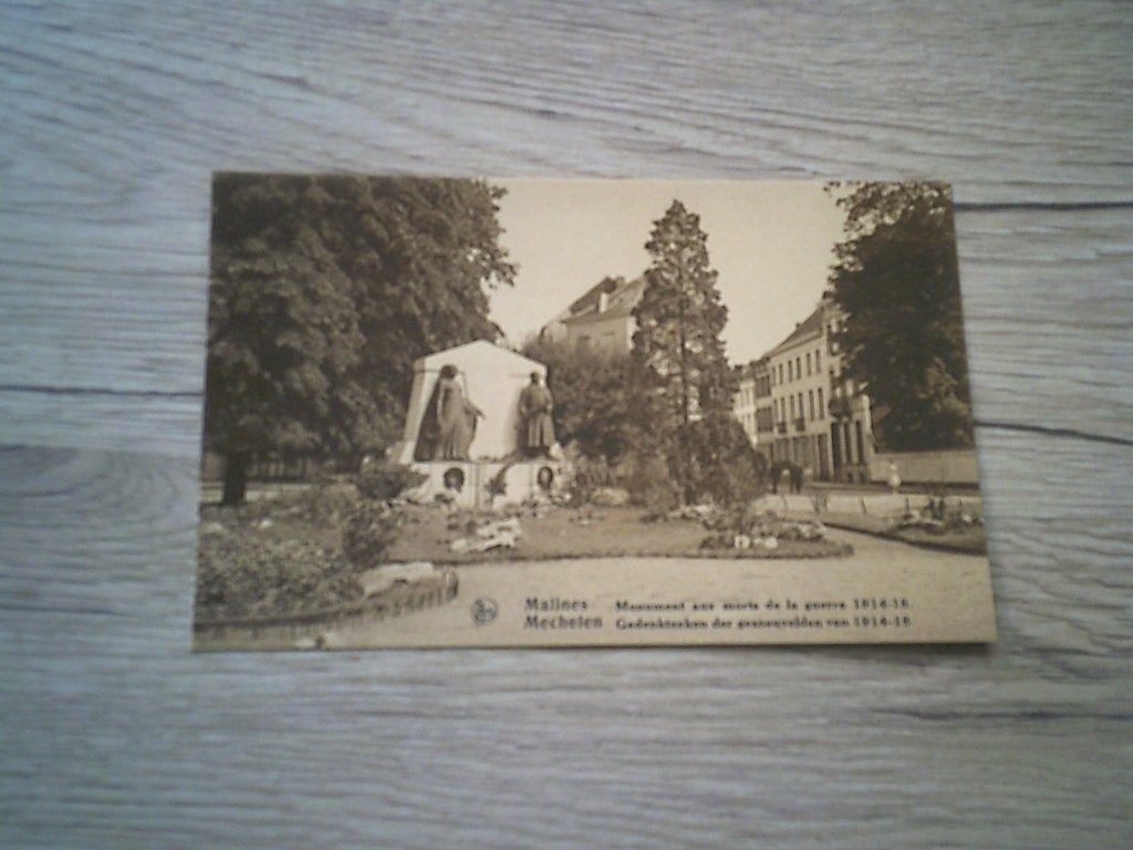 MECHELEN: Gedenkteken der gesneuvelden van 1914 / 1918, Ophalen of Verzenden, Voor 1920, Ongelopen, Antwerpen