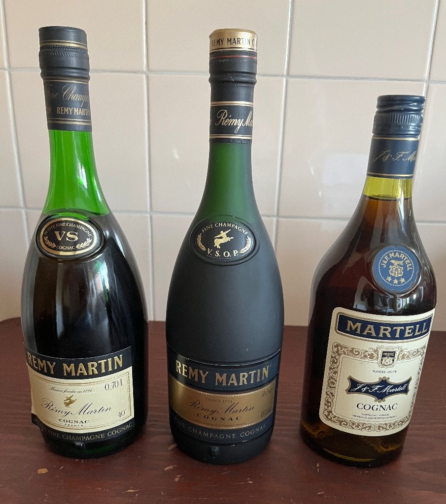 Lot 1 van 4 - Diverse flessen COGNAC / BRANDY (18 stuks), Ophalen, Overige typen, Vol
