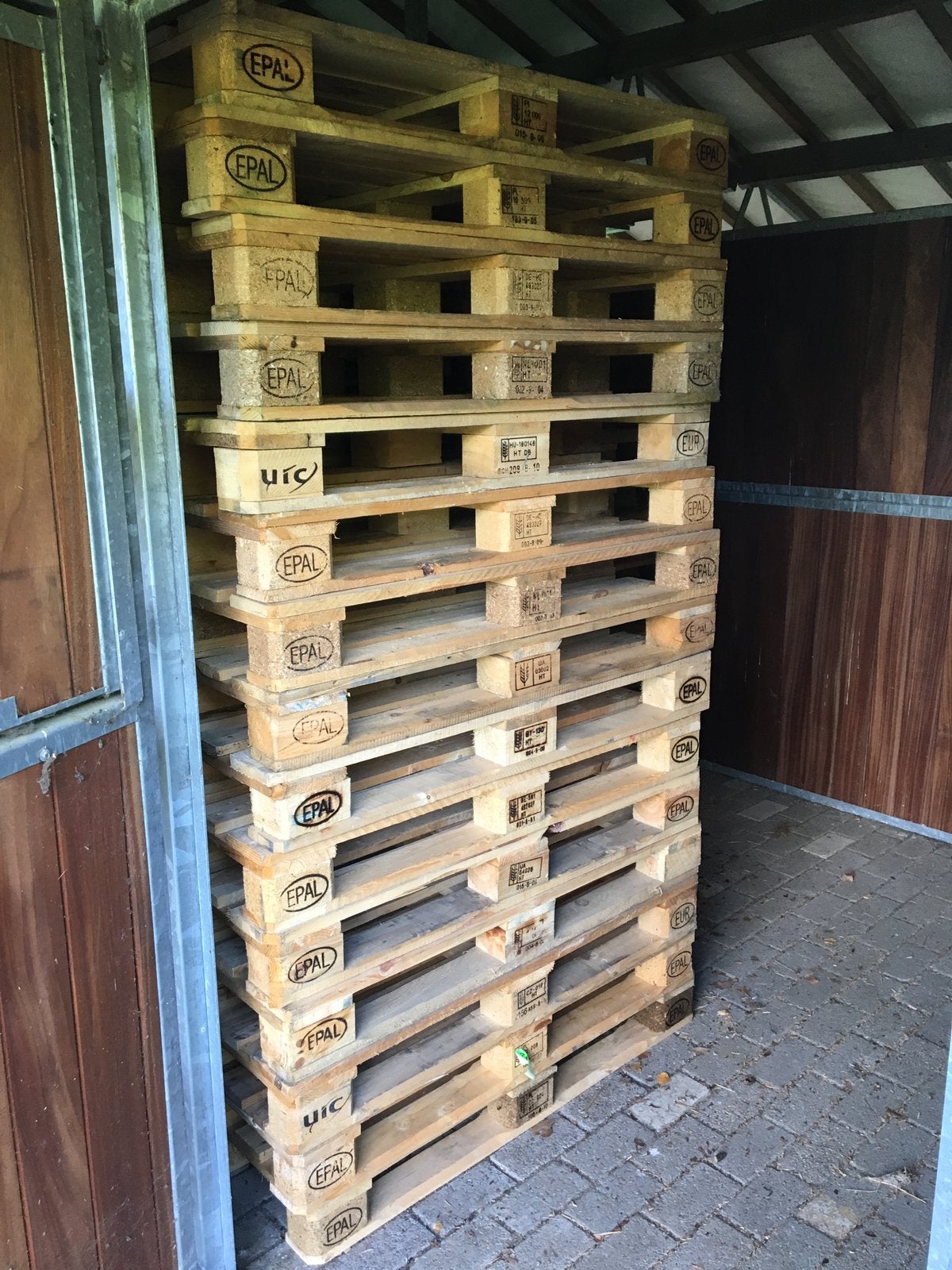 Europaletten, Doe-het-zelf en Bouw, Hout en Planken, Ophalen, Zo goed als nieuw