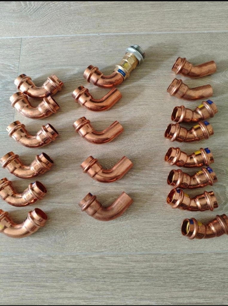 Raccord à sertir Frabo & Viega 22 (gaz/eau) 45/90, Bricolage & Construction, Enlèvement ou Envoi, Neuf, Élément