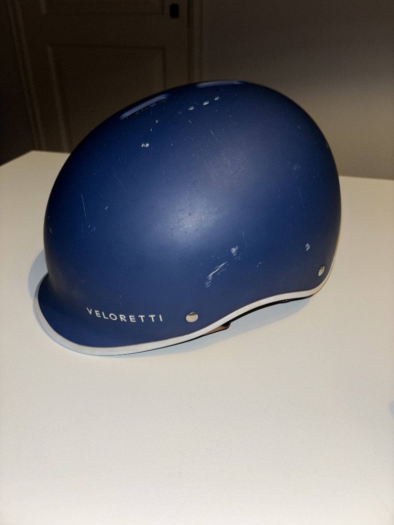 Veloretti fietshelm blauw small, S, Gebruikt, Veloretti, Ophalen of Verzenden
