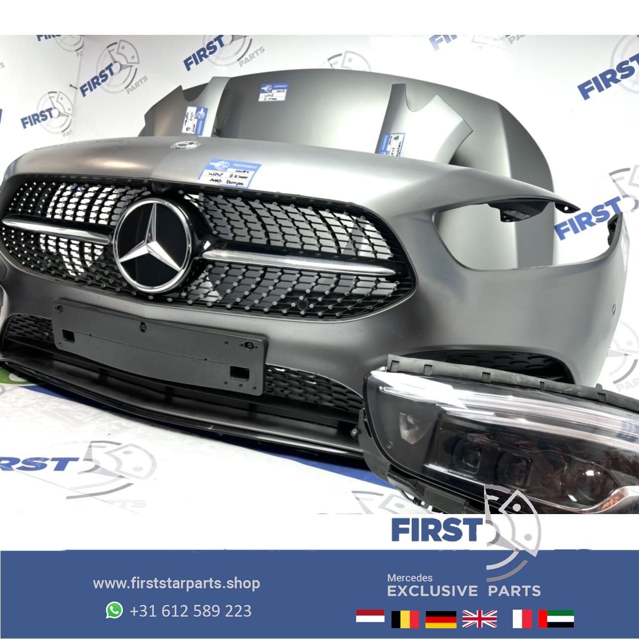 W247 AMG LINE VOORKOP MAT GRIJS 662 origineel Mercedes B KLA, Gebruikt, -, Voor, Ophalen of Verzenden