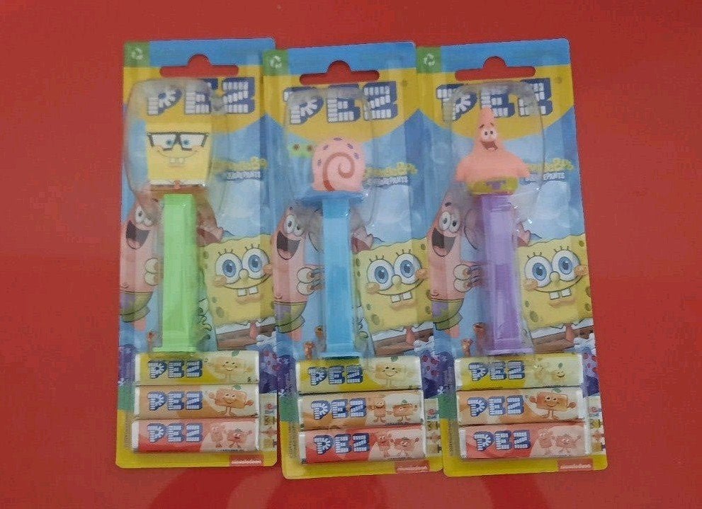 distributeurs de bonbons PEZ à pantalons carrés Bob l'éponge, Enlèvement