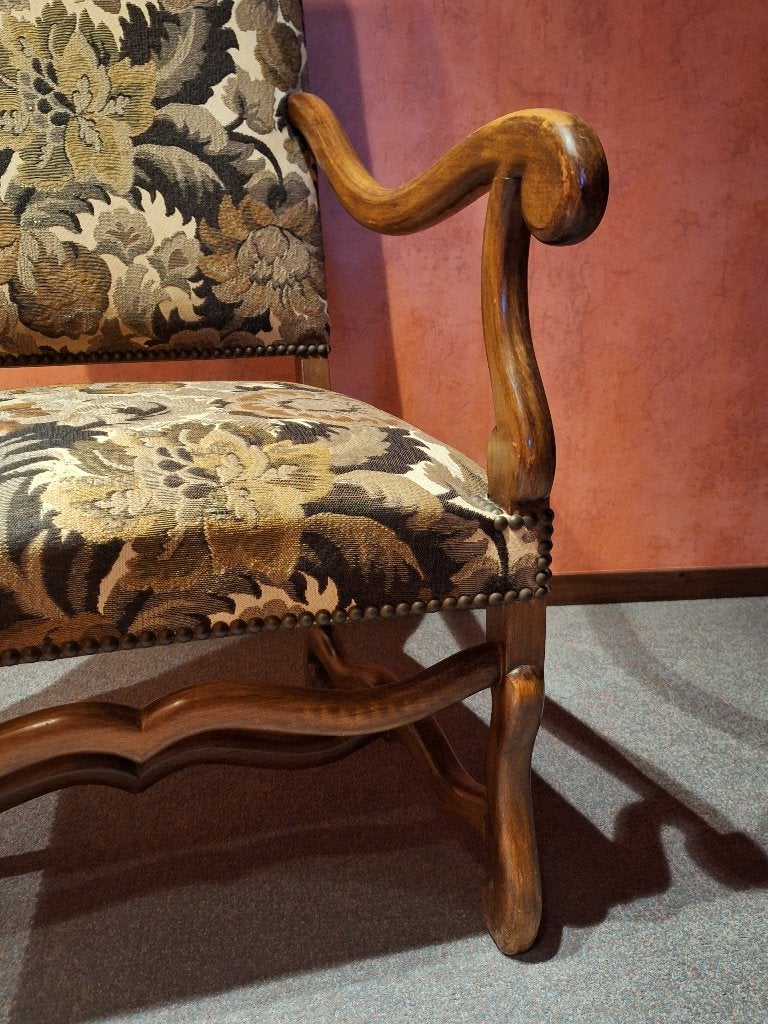 Rare eye catcher : Fauteuil Chevalier, Enlèvement, Comme neuf, Bois, Château - vintage chic