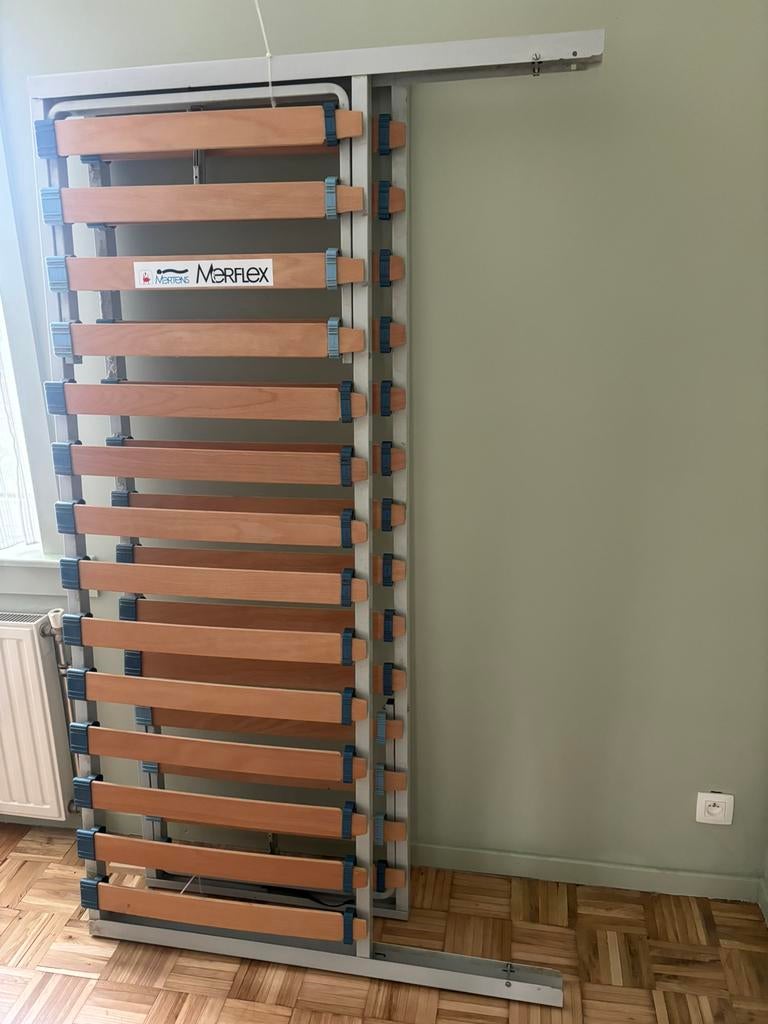 Lattenbodem Merflex, twijfelaar 1,40m, Queen size, 140 cm, Enlèvement, Utilisé