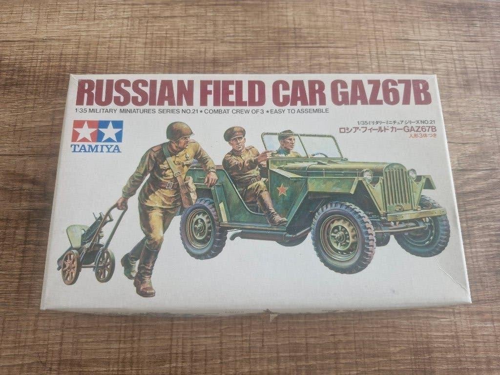 Tamiya 1/35 Russian Field Car GAZ67B, Auto, 1:32 tot 1:50, Nieuw, Ophalen of Verzenden