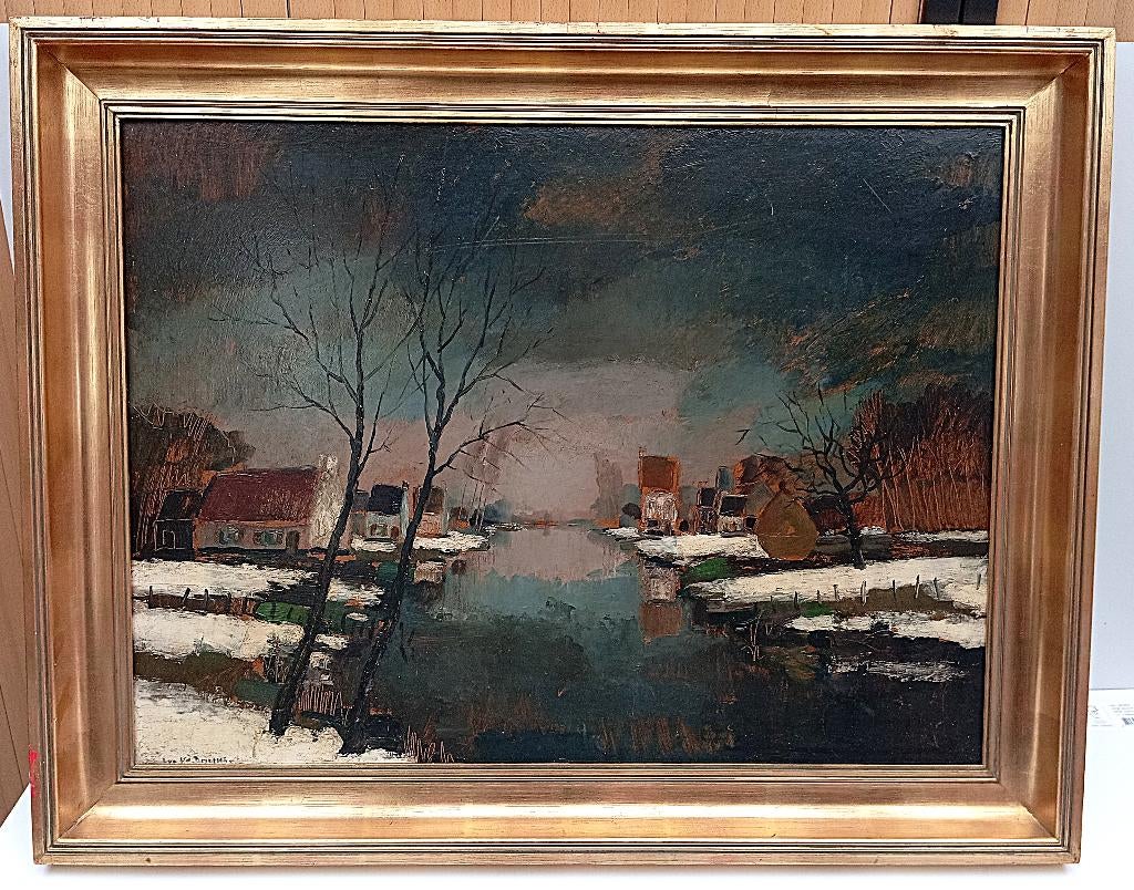 LUCIEN VAN DEN DRIESSCHE (1926-1991) schilderij, Antiek en Kunst, Ophalen of Verzenden