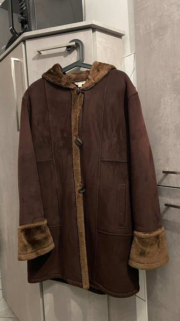 MANTEAU marron MAISON 123 TT fourrure avec capuche S/M, MAISON 123, Enlèvement ou Envoi, Comme neuf, Brun