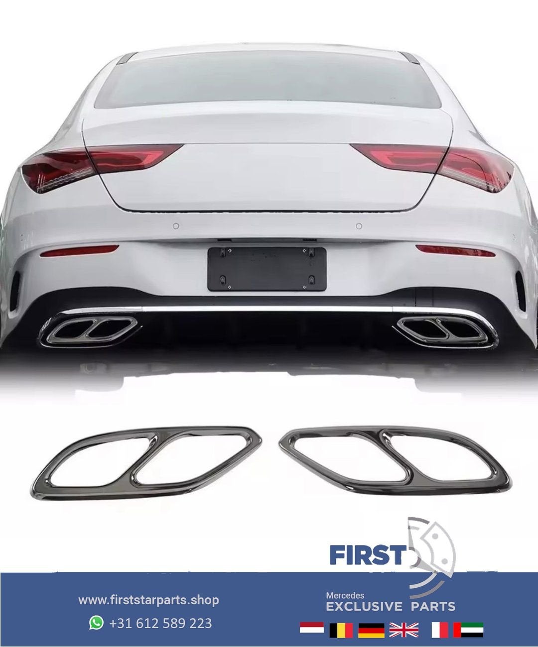 W118 UITLAAT SIERSTUK COVER LINKS + RECHTS SET  Mercedes CLA, Ophalen of Verzenden, -, -, -